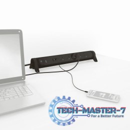 Przedłużacz 5x2PZ +USB A/C 1,5m czarny