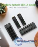 Stacja dokująca IB-180MC-C31 M.2 NVMe&SATA Docking, USB 3.2 (Gen2) Type-C, Aluminium