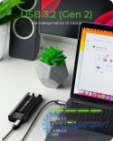 Stacja dokująca IB-180MC-C31 M.2 NVMe&SATA Docking, USB 3.2 (Gen2) Type-C, Aluminium