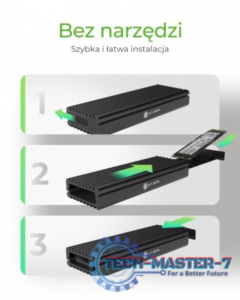 Obudowa IB-1817MCT-C31 NVMe/SATA M.2 2230/2242/2260/2280 Beznarzędziowa Obudowa IB-1817MCT-C31 NVMe/SATA M.2 2230/2242/2260/2280 Beznarzędziowa