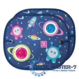 Osłona przeciwsłoneczna na szybę okrągła - Space Collection 2-pak