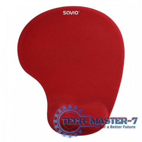 Podkładka żelowa pod mysz czerwona SAVIO MP-01R