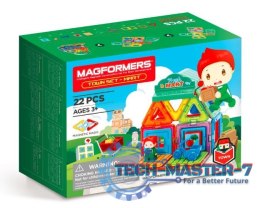 Zestaw klocków magnetycznych Miasto - Targowisko 22 elementy