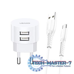 Ładowarka sieciowa T20 2xUSB 2,1A microUSB