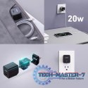 PA-Y20S Black Mini ładowarka sieciowa 1xUSB-C 20W PD Power Delivery