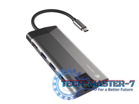 Stacja dokująca Multiport Fowler Plus USB-C PD, 3x USB 3.0, HDMI 4K, RJ45, SD, micro SD