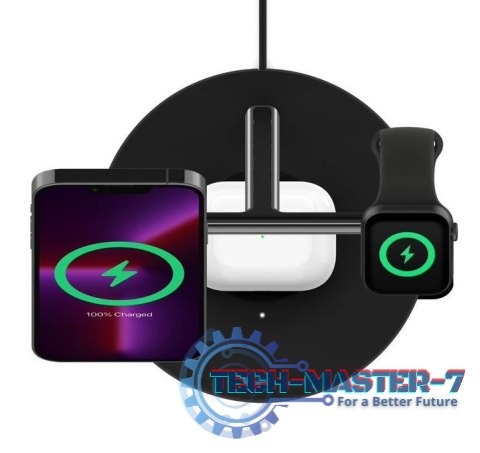Bezprzewodowa podstawka ładująca BOOST CHARGE PRO 3w1 MagSafe czarna Bezprzewodowa podstawka ładująca BOOST CHARGE PRO 3w1 MagSafe czarna