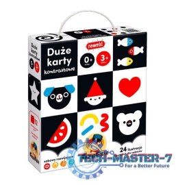 Duże karty kontrastowe dla dzieci 0 i 3 mies.+