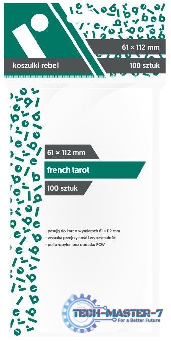 Koszulki na karty 61x112mm French Tarot 100 sztuk