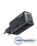 Ładowarka 735 GaN III Prime 2xUSB-C 65W USB-A 22.5W Czarna