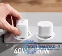 Ładowarka PowerPort III 40W 2xUSB-C Biała