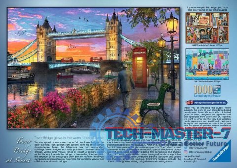 Puzzle 1000 elementów Zachód słońca nad Tower Bridge Puzzle 1000 elementów Zachód słońca nad Tower Bridge