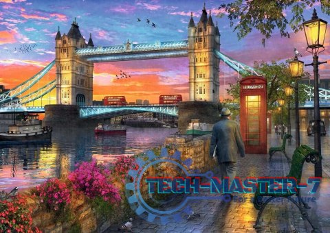 Puzzle 1000 elementów Zachód słońca nad Tower Bridge Puzzle 1000 elementów Zachód słońca nad Tower Bridge