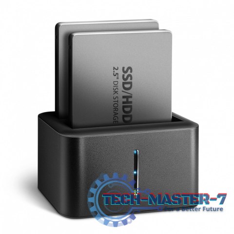 ADSA-D25 MINI stacja dokująca USB 3.2 Gen 1 - 2x SATA 6G 2.5" SSD/HDD CLONE