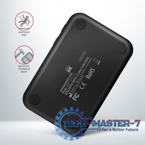 ADSA-D25 MINI stacja dokująca USB 3.2 Gen 1 - 2x SATA 6G 2.5" SSD/HDD CLONE ADSA-D25 MINI stacja dokująca USB 3.2 Gen 1 - 2x SATA 6G 2.5" SSD/HDD CLONE