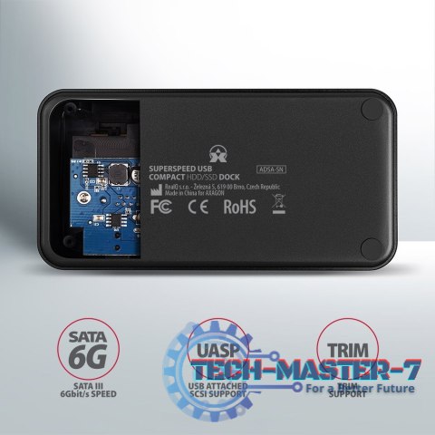 ADSA-SN Stacja dokująca, USB 3.2 Gen 1 - 1x SATA 6G 2.5"/3.5" SSD/HDD ADSA-SN Stacja dokująca, USB 3.2 Gen 1 - 1x SATA 6G 2.5"/3.5" SSD/HDD