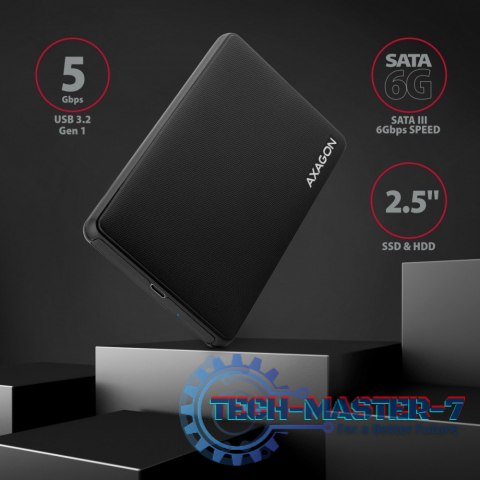 EE25-SLC Obudowa zewnętrzna plastikowa, bezśrubowa, USB-C 3.2 GEN 1 SATA 6G 2.5", czarna EE25-SLC Obudowa zewnętrzna plastikowa, bezśrubowa, USB-C 3.2 GEN 1 SATA 6G 2.5", czarna