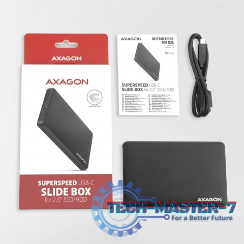 EE25-SLC Obudowa zewnętrzna plastikowa, bezśrubowa, USB-C 3.2 GEN 1 SATA 6G 2.5", czarna EE25-SLC Obudowa zewnętrzna plastikowa, bezśrubowa, USB-C 3.2 GEN 1 SATA 6G 2.5", czarna