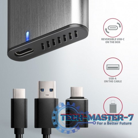 EEM2-SG2 Obudowa zewnętrzna aluminiowa bezśrubowa USB-C 3.2 Gen 2 M.2 NVMe & SATA SSD + USB-A - USB-C redukcja EEM2-SG2 Obudowa zewnętrzna aluminiowa bezśrubowa USB-C 3.2 Gen 2 M.2 NVMe & SATA SSD + USB-A - USB-C redukcja