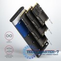 EEM2-SG2 Obudowa zewnętrzna aluminiowa bezśrubowa USB-C 3.2 Gen 2 M.2 NVMe & SATA SSD + USB-A - USB-C redukcja