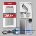 EEM2-SG2 Obudowa zewnętrzna aluminiowa bezśrubowa USB-C 3.2 Gen 2 M.2 NVMe & SATA SSD + USB-A - USB-C redukcja
