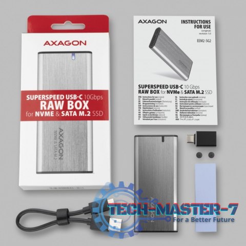 EEM2-SG2 Obudowa zewnętrzna aluminiowa bezśrubowa USB-C 3.2 Gen 2 M.2 NVMe & SATA SSD + USB-A - USB-C redukcja EEM2-SG2 Obudowa zewnętrzna aluminiowa bezśrubowa USB-C 3.2 Gen 2 M.2 NVMe & SATA SSD + USB-A - USB-C redukcja