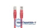 Patchcord kat.6 UTP 3M 10-pack fluke passed czerwony