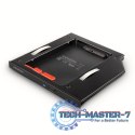 RSS-CD09 Ramka na 2,5" SSD-HDD do gniazda DVD, 9.5mm LED aluminium