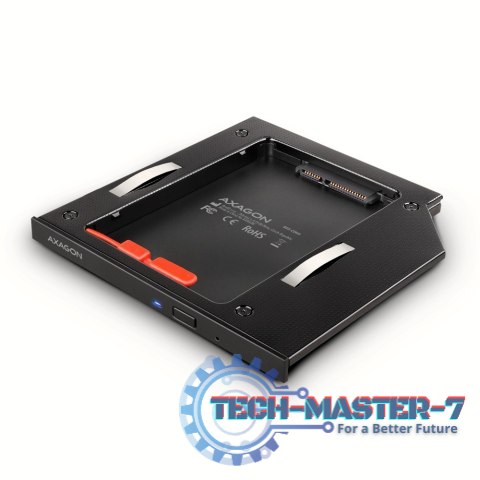RSS-CD09 Ramka na 2,5" SSD-HDD do gniazda DVD, 9.5mm LED aluminium