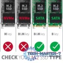 RSS-M2SD Wewnętrzna obudowa 2.5" z interfejsem SATA do dysków SSD M.2 SATA, srebrny
