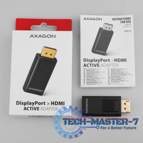 RVD-HI Adapter aktywny DisplayPort -> HDMI FullHD RVD-HI Adapter aktywny DisplayPort -> HDMI FullHD