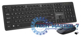 Zestaw bezprzewodowy klawiatura + mysz MAXIM 2,4GHz, zasięg 10m nano odbiornik USB 104 klawisze QWERTY