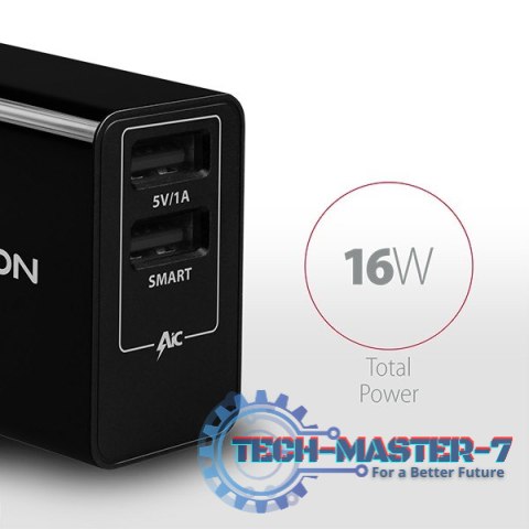 ACU-DS16 Ładowarka sieciowa, SMART 16W, 2x port USB-A, 5V/2.2A + 5V/1A ACU-DS16 Ładowarka sieciowa, SMART 16W, 2x port USB-A, 5V/2.2A + 5V/1A