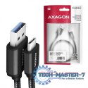 BUCM3-AM20AB Kabel USB-C - USB-A 3.2 Gen 1, 2m, 3A, ALU, oplot, czarny