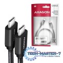 BUCM3-CM20AB Kabel USB-C - USB-C 3.2 Gen 1, 2m, PD 60W, 3A, ALU, oplot, czarny