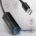 HUE-M1AL Hub 4-portowy Mini metalowy USB 3.2 Gen 1, 1.2m USB-A kabel