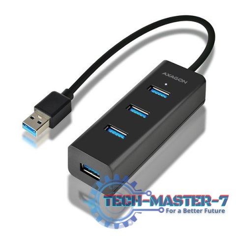 HUE-S2B Hub 4-portowy USB 3.2 Gen 1 charging hub, 30cm kabel, microUSB dodatkowe zasilanie