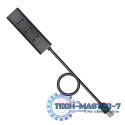 HUE-S2BL Hub 4-portowy USB 3.2 Gen 1 charging hub, 1.2m kabel, microUSB dodatkowe zasilanie