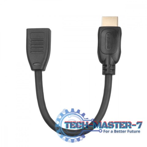 Kabel HDMI F-M 15 cm v2.0. przedłużacz