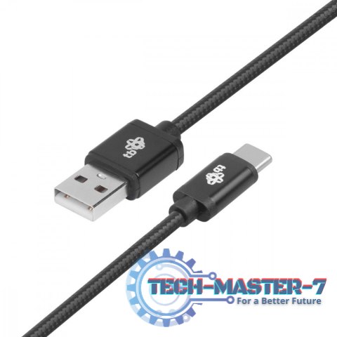 Kabel USB-USB C 1.5m czarny sznurek premium Kabel USB-USB C 1.5m czarny sznurek premium