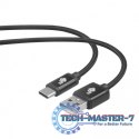 Kabel USB-USB C 1.5m czarny sznurek premium
