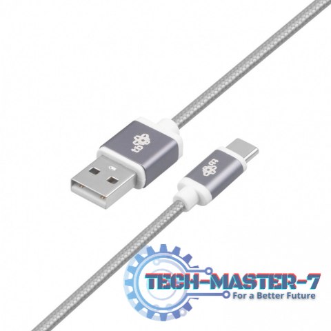 Kabel USB-USB C 1.5m szary sznurek premium Kabel USB-USB C 1.5m szary sznurek premium