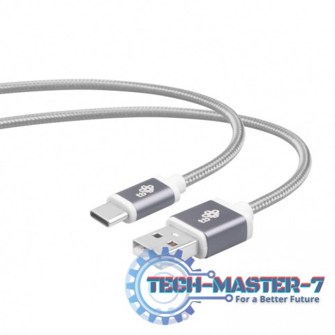 Kabel USB-USB C 1.5m szary sznurek premium Kabel USB-USB C 1.5m szary sznurek premium
