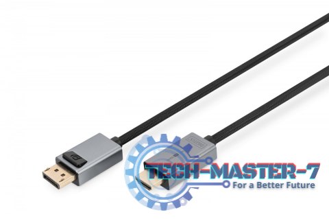 Kabel adapter DisplayPort - HDMI 4K 30Hz DP/HDMI M/M 3m