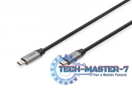 Kabel połączeniowy USB 3.0 60W/5Gbps Typ USB C/USB C M/M 1m Czarny