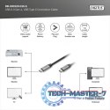 Kabel połączeniowy USB 3.0 60W/5Gbps Typ USB C/USB C M/M 1m Czarny