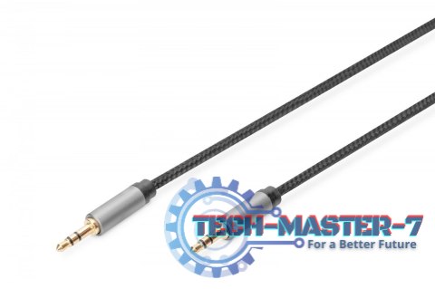 Kabel połączeniowy audio MiniJack Stereo Typ 3.5mm/3.5mm M/M nylon 1,8m
