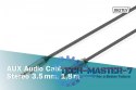Kabel połączeniowy audio MiniJack Stereo Typ 3.5mm/3.5mm M/M nylon 1,8m