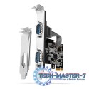 PCEA-S2N Kontroler PCIe 2x port szeregowy RS232 250 Kbps, w zestawie SP & LP