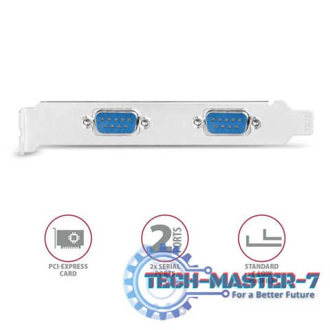 PCEA-S2N Kontroler PCIe 2x port szeregowy RS232 250 Kbps, w zestawie SP & LP PCEA-S2N Kontroler PCIe 2x port szeregowy RS232 250 Kbps, w zestawie SP & LP